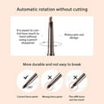 thumbnail image 2 of Makeup Double Head Automatic Eyebrow Pencil Natural Eyebrow Colorful Natural 2MM Rotary Pencil Waterproof Lasting Eyebrow Pen with Eyebrow Brush Dark Gray, 2 of 9