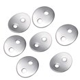 thumbnail image 1 of 50 PCS Stainless Steel Oval Button Snaps Bracelet Clasps 2mm Holes for Bracelet Rings Necklaces, Silver, 1 of 5