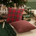 thumbnail image 3 of Christmas Plaid Decorative Throw Pillow Covers Scottish Tartan Cushion Case Polyester for Farmhouse Home Holiday Decor, 3 of 6