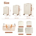 thumbnail image 2 of Hardside Luggage Sets 3 Piece, Hardshell Suitcase TSA Lock Spinner Wheel with Travel Duffle Bag and 4 Packing Cube.Beige, 2 of 9
