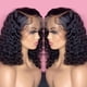 thumbnail image 1 of Peluca de Bob corto, pelucas de cabello humano Jerry Curly T Part para mujeres negras, peluca Frontal de onda profunda transparente prearrancada, peluca de encaje brasileño Tan Jianjun unisex, 1 of 1