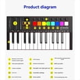 thumbnail image 5 of Mini Teclado Portátil de Control MIDI, USB, Teclado Secuenciador, Pads de Batería Retroiluminados, 8 Perillas, OLED, Controlador de 25 Teclas, 5 of 5