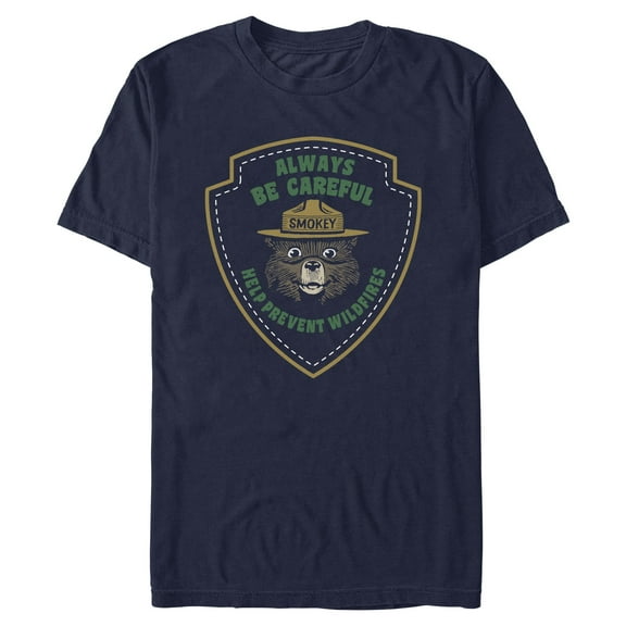 Mens Smokey Bear Always Be Careful Badge T Shirt