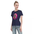 thumbnail image 4 of ALLNOB Women's Standard Short Sleeve T-Shirt 150g Navy Blue, 4 of 8