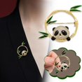 thumbnail image 2 of Lindo lindo bambú Panda Animal broche mujer joyería de moda Rhi D esmalte caliente, 2 of 6