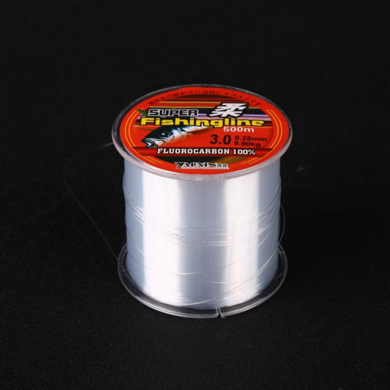 Summark Clear Fishing Line, 1640 FT/547Yards/500M Fly Line Monofilament Fishing Wire Nylon Strong Fluorocarbon Fish String Balloon Craft Hanging DIY