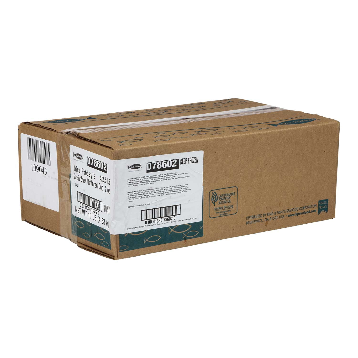 Mrs. Fridays Craft Beer Battered Cod, 2 Ounce - 4 per case.