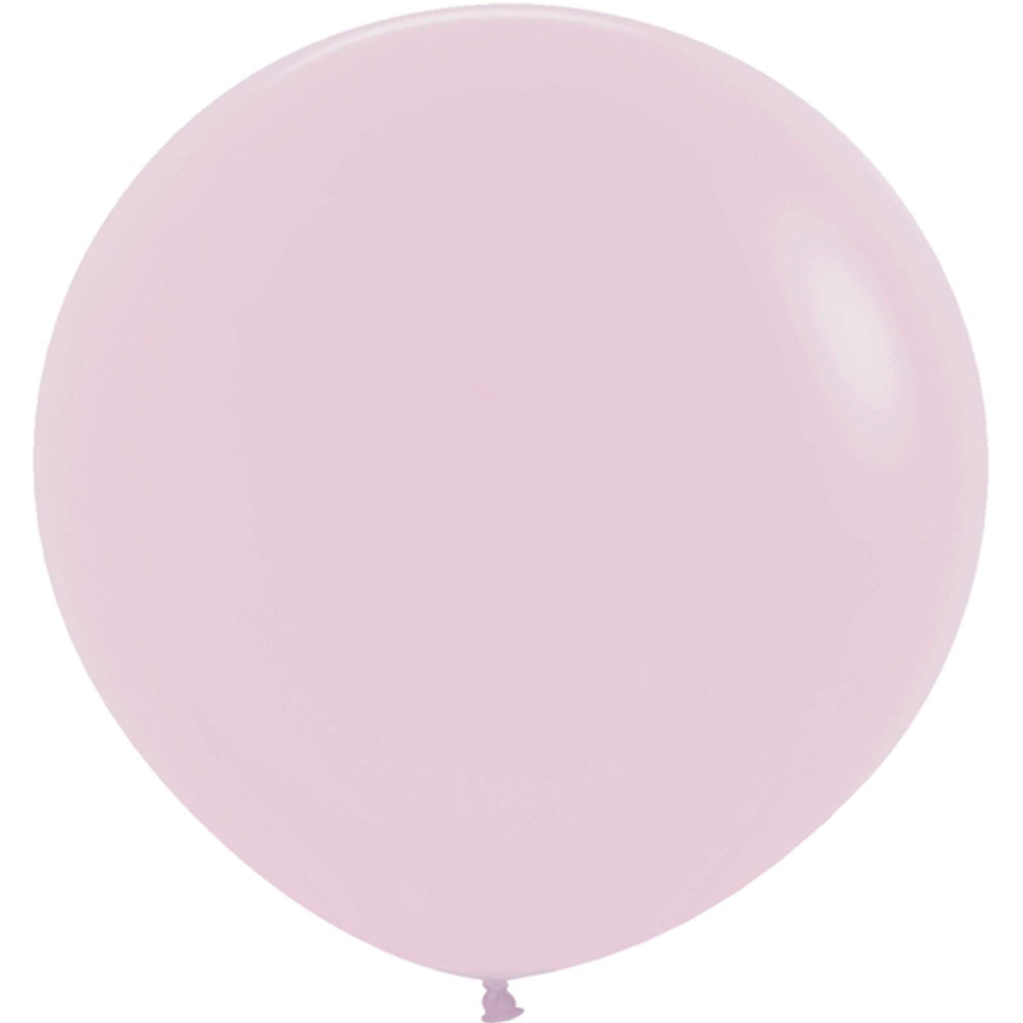4 Pastel Matte Pink Round Latex Balloons 24"