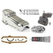 JEGS 50200K Finned Aluminum Oil Pan Kit 1955-1979 Small Block Chevy (Driver Side