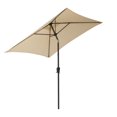 thumbnail image 4 of CorLiving 6.5ft x 6.5ft Square Durable Fabric Canopy Tilting Outdoor Umbrella with Steel Frame and Fillable Base, 4 of 9