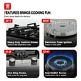 Gasland Chef GH30BF 12'' Builtin Gas Cooktop,2 Burners Black Tempered