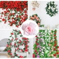 thumbnail image 5 of 2 piezas de 7,5 pies. Enredadera de rosas artificiales para decoración de festivales, guirnalda de flores de seda colgante para decoraciones de pared del hogar al aire libre, 5 of 5