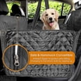 thumbnail image 3 of Protector de asiento de coche, funda para asiento de perro con alas laterales, funda para asiento trasero de mascota (negro), hamaca convertible C, 3 of 5