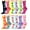 12 Pack Assorted Bright Colors, variant on Yacht & Smith 12 Pairs Womens Low Cut Ankle Or Crew Socks, Cute Patterned Design