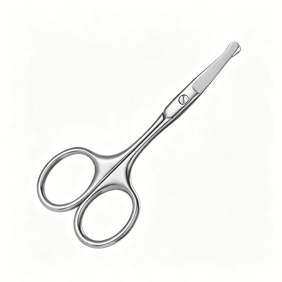 EXLEAF Eyebrow Scissors, 3.75” Round Tip for Safe Nose Hair, Mustache & Bikini Trimming, Premium Stainless Steel Small Scissors with Case Nose Hair Scissors