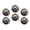 M023, variant on Glass Refrigerator Magnet 6Pcs Magnetic Fridge Sticker,Decor for Kitchen,Whiteboard,Cabinet,Lemon Fruit Pattern On Black And White Background