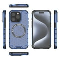 thumbnail image 4 of 2-in-1 Magnetic Phone Case for iPhone 15 Pro, [Anti-fall] [Compatible with MagSafe] Shockproof Translucent Honeycomb Pattern Back Ultra Slim Protective Case for iPhone 15 Pro,Blue, 4 of 11