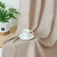 thumbnail image 2 of Curtainking Linen Curtains 96 Inch Length for Living Room Farmhouse Rod Pocket Back Tab Light Filtering Window Drapes for Bedroom Curtains Crude 2 Panels Taupe, 2 of 8