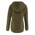 thumbnail image 5 of QUINDOS Womens Hoodies with Zippers Button Sweatshirts for Women Plus Size Casual Long Sleeve Crew Neck Plain Pullover Tops, 5 of 7