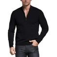 thumbnail image 4 of Iceglad Mens Slim Fit Zip Up Mock Neck Polo Sweater Casual Long Sleeve Sweater and Pullover Sweaters with Ribbing Edge, 4 of 7