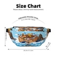 thumbnail image 3 of Naloa Animals on Noah's Ark Floating Print Running Belts for Men Women,Running Fanny Pack with 2-Zipper Pockets,Waterproof Waist Pack for Travel Hiking Running Outdoor Sports, 3 of 8