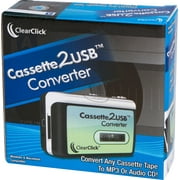 ClearClick Cassette Tape To USB Converter with Cassette2CD Wizard 2.0 Software