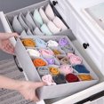 thumbnail image 3 of Hongchun 3-Piece Underwear Storage Box for Underwear, Bra, Socks (Gray), 3 of 3