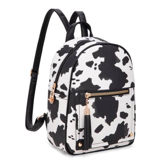 Montana West Purse Medium Backpack for Women Anti Theft Backpacks with Secured Zipper, COW-Black