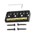thumbnail image 3 of Vintage Bridge Brass 3-Saddles Electric Guitar Replacement Parts for Telecaster Guitar, 3 of 7