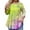 Green, variant on Plus Size Tie-dye Tunic Top for Women 3/4 Sleeve Loose Swing Fit Comfort Breathable Blouse for Daily Casual Wear 2XL