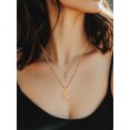 thumbnail image 5 of FindChic Big Initial Necklace for Women Men 14K Gold Plated Cubic Zirconia Letter S Pendants Jewelry Gifts for Birthday Christmas, 5 of 9