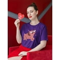 thumbnail image 2 of Pug Heart Eyes T-Shirt Women -Smartprints Designs, Female 5X-Large, 2 of 4