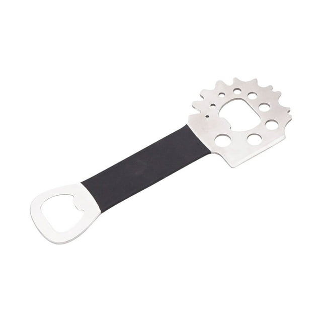 Vrorvz Stainless Steel Bottle Opener Multi Functional Can Opener Kitchen Tool Camping Barbecue Net Cleaner Long Lasting Easy to Use Portable for Outdoor and Home Cooking