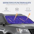 thumbnail image 3 of Kdxio Beautiful Purple Snowflakes Print 2-Piece Sun Shade Front Windshield - Foldable Car Front Window Sunshades for Most Sedans SUV Truck, 3 of 5