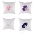 thumbnail image 4 of Almohada de Anillo de Bodas Gloria con Lentejuelas Morado, 4 of 9
