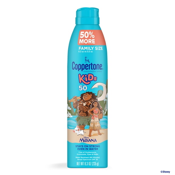Coppertone Kids Sunscreen Spray SPF 50, Water Resistant, 8.3 oz Can