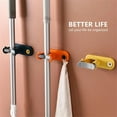 thumbnail image 3 of WREESH 2 In 1 Multi-functional Brooms Holder Racks Hanger Kitchen Hook Wall Mounted, 3 of 9
