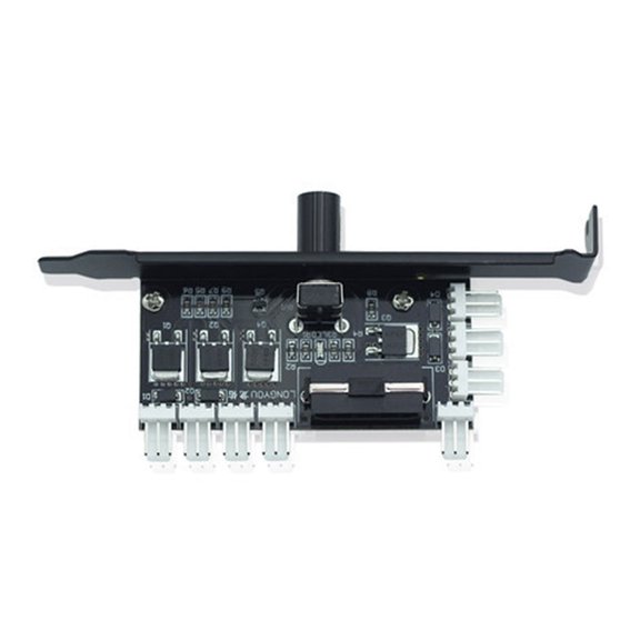4pin Computer PCI Cooling Fan Speed Controller PC for Case Fans Temperature Control - /Molex 4Pin Power Supply