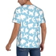 thumbnail image 2 of Zufioo Cute Animals Print Men's Baseball Short Sleeve, Moisture Wicking Button-Down Hip Hop Tee-Large, 2 of 7