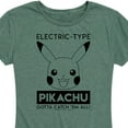 thumbnail image 3 of Pokémon - Pikachu Electric Type - Women's Short Sleeve Graphic T-Shirt, 3 of 5