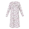thumbnail image 6 of Aria Women’s Long Sleeve Stretch Velour 44" Sleepwear Nightgown, Sizes XS-5X, 6 of 6