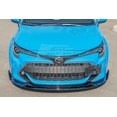 thumbnail image 4 of Replacement For 2019-Present Toyota Corolla Hatchback | Performance Track Style ABS Plastic - Painted Glossy Black Front Bumper Lower Lip Spoiler Ground Effects, 4 of 12