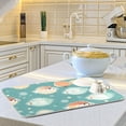 thumbnail image 6 of Fishes Dish Drying Mat Microfiber Kitchen Mats Large Counter Absorbent Dish Pad Drainer Rack 18"x24", 6 of 7