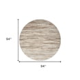 thumbnail image 4 of HomeRoots 522067 8 ft. Brown Abstract Power Loom Round Area Rug, 4 of 10