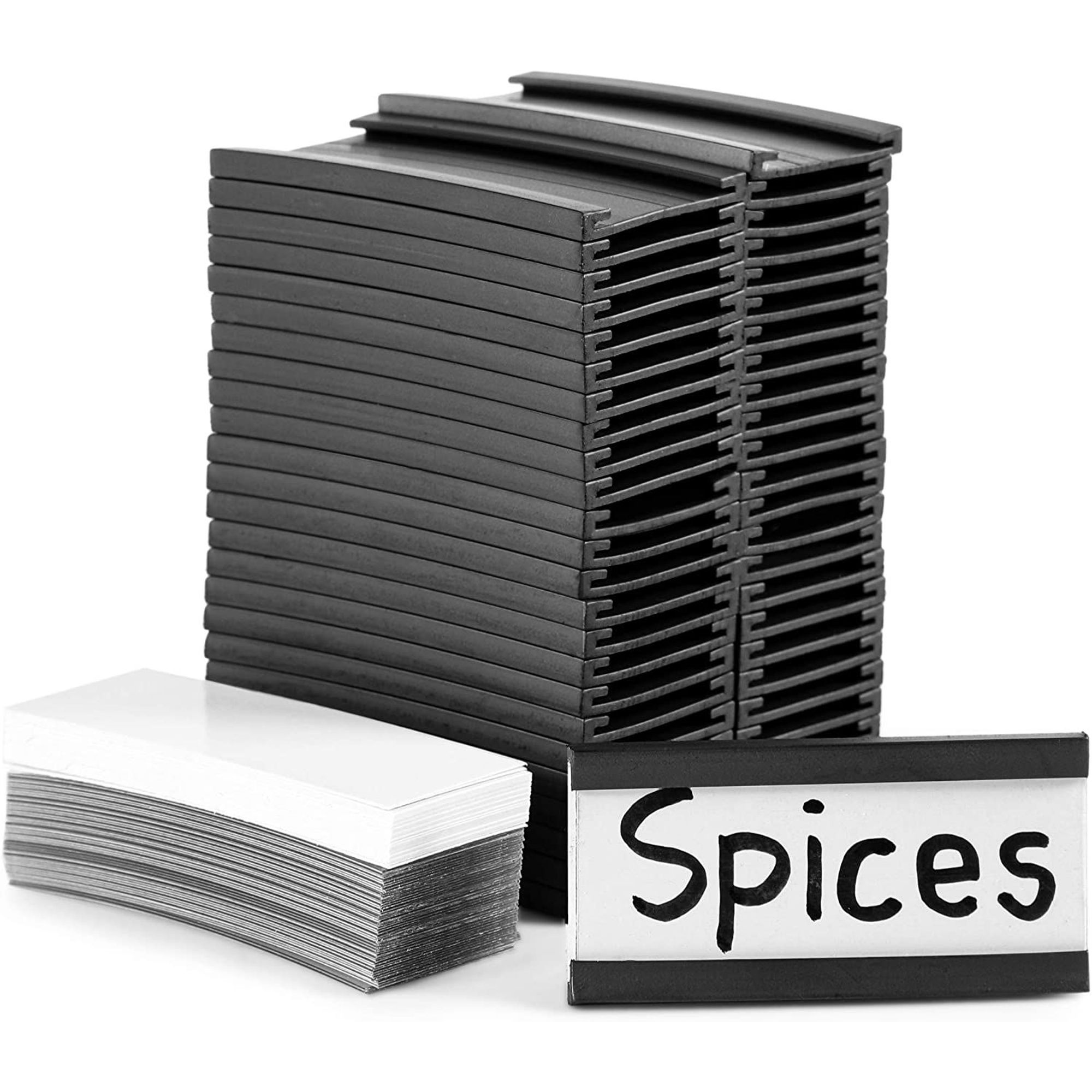 Set of 50 Label Holders with Paper Inserts & Clear Protector