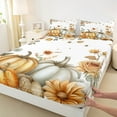 thumbnail image 3 of jejeloiu Country Autumn Pumpkin Full Size Sheets,Hello Fall Bed Sheets,Rustic Farmhouse Cabin Sheet Sets For Men Women,Luxury Bedroom Decor,4 Pieces, 3 of 7