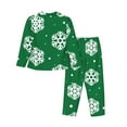 thumbnail image 2 of Wukai Snowflake Print Women's Pajama Set - Soft Long Sleeve Sleepwear for Comfort and Style-Medium, 2 of 9