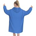 thumbnail image 3 of Cute Penguin Print Oversized Blanket Hoodie, Wearable Blanket Adult For Women Men And Teenager, Super Soft Warm Flannel Fluffy Hooded Blankets Sweatshirt With Big Pocket, 3 of 8