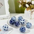 thumbnail image 5 of 8Pcs Blue and White Porcelain Balls Handmade Porcelain Beads 1.6 Inch Decorative Porcelain Ball 3mm Hole Floating Ceramic Orbs Spheres for Centerpiece Bowls Vases Tables Wedding Home Decor, 5 of 6