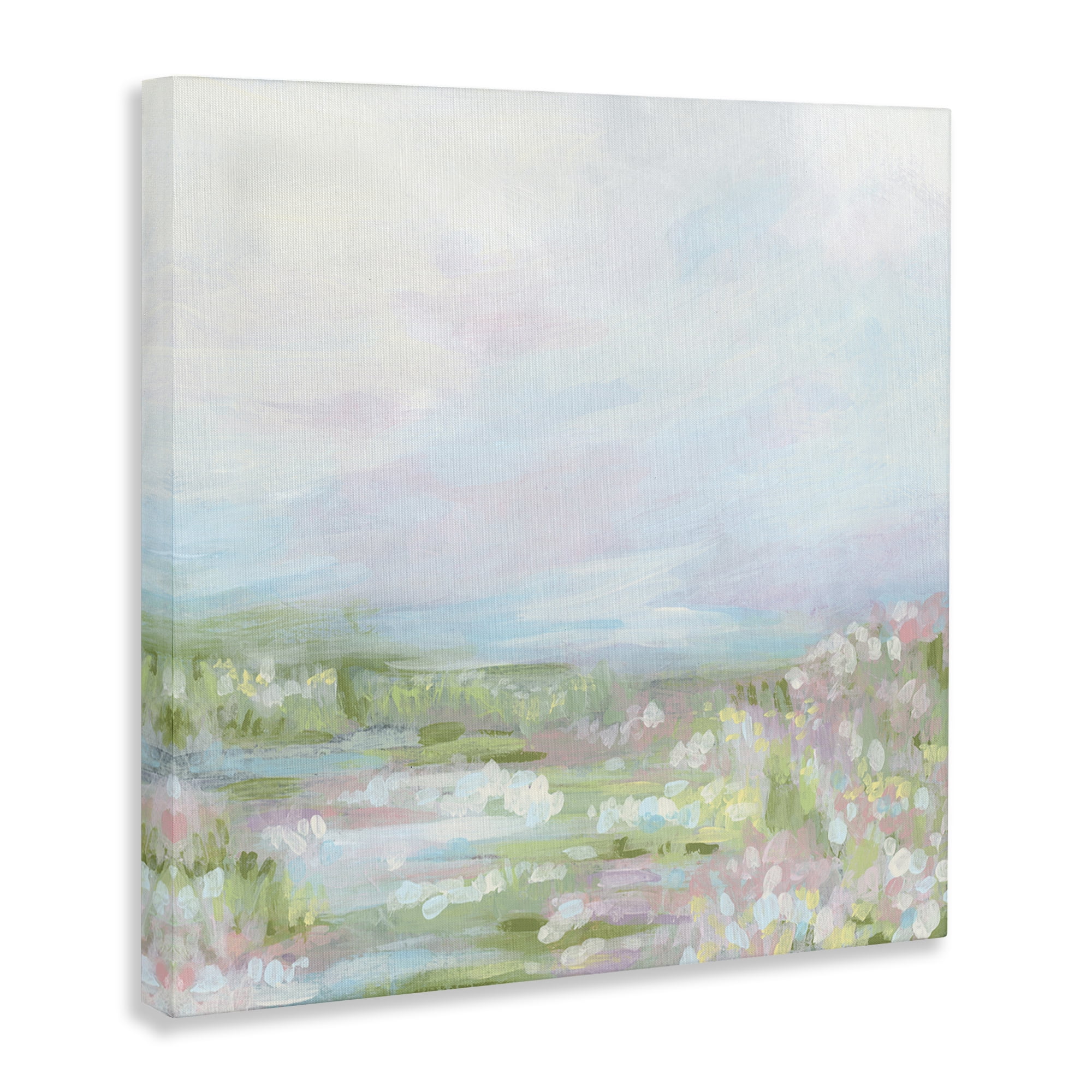 Stupell Industries Pastel Soft Landscape Landscape & Nature Painting Wrapped Canvas Art Print Wall Art, 24 x 24